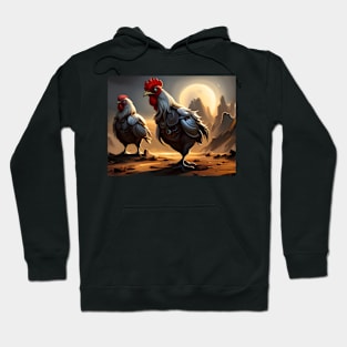 Alien Robot Roosters Hoodie